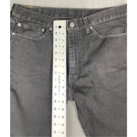 Levis 505 Jeans Men 36x32 Black Straight Leg Denim Classic Fit‎ Casual Everyday - Picture 4 of 11
